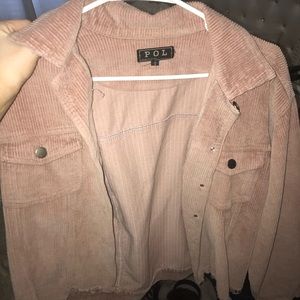 Oversized rose colored jacket